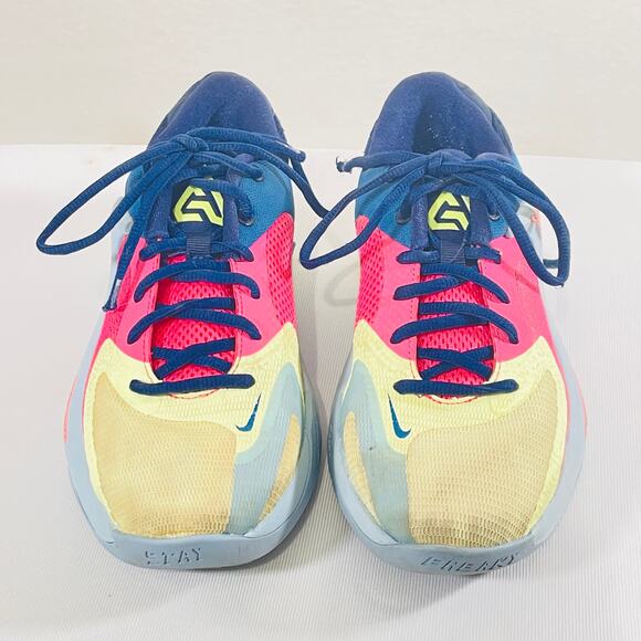 Nike Zoom Freak Basketball Shoes Womens 8 Pink Blue Court Sneakers D09680-400 - Picture 6 of 11